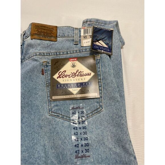 NWT Levi Strauss VTG Relaxed Fit Wrinkle Free 540 Denim Jeans Size 42 X 30 New - Picture 10 of 11
